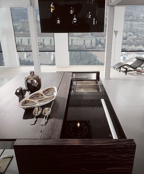 Кухня Aster Cucine. Модель Contempora Ebano Naturale