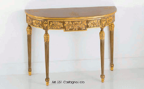 Консоль Chelini Art.551 Castanga oro