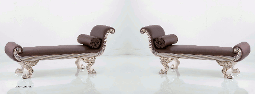 Оттоманка Chelini Art.527 Argento chiaro