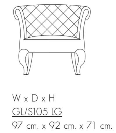 Кресло Patina Glamour GL/S105 LG