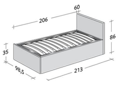 Размеры кровати Flou Biss