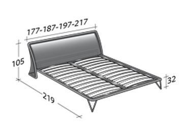 Размеры кровати Flou Essentia