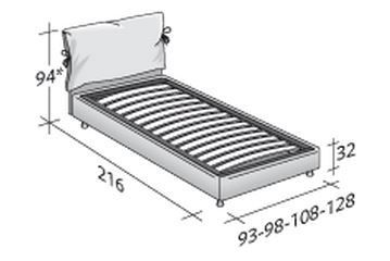 Размеры кровати Flou Nathalie с ортопедическим основанием