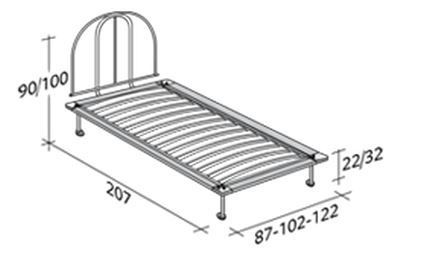 Размеры односпальной кровати Flou Tappeto Volante