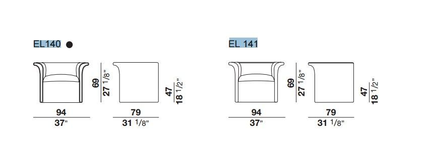 Дизайнерское кресло Swan Amber EL 140(1)