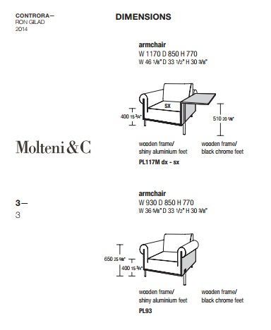 Дизайнерское кресло Molteni&C Contora