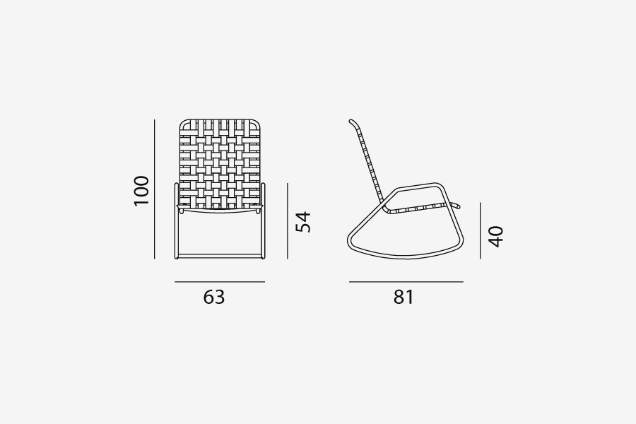 Современное кресло-качалка Gervasoni InOut 809 F