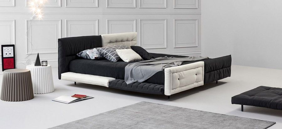 Двухспальная текстильная кровать Bonaldo Alvar