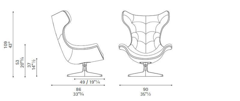 Дизайнерское кресло Poltrona Frau Regina II
