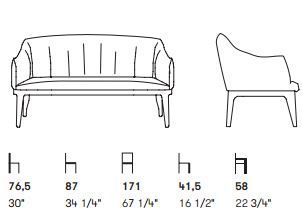 Дизайнерский диван Potocco Blossom Sofa 840/D