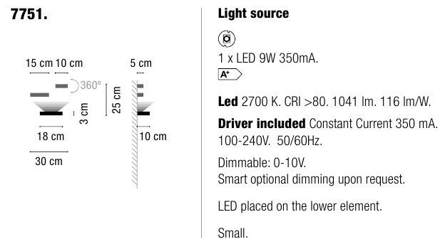 Дизайнерский светильник Vibia Set 7751