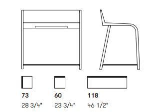 Дизайнерский стол Potocco Linus 730/SCR