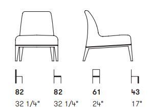 Дизайнерское кресло Potocco Luna 758/B