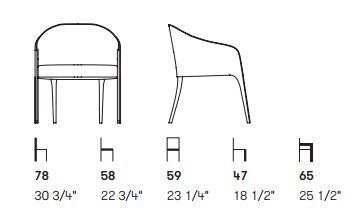 Дизайнерское кресло Potocco Miura 776/P