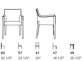 Дизайнерское кресло Potocco Musa 852/P