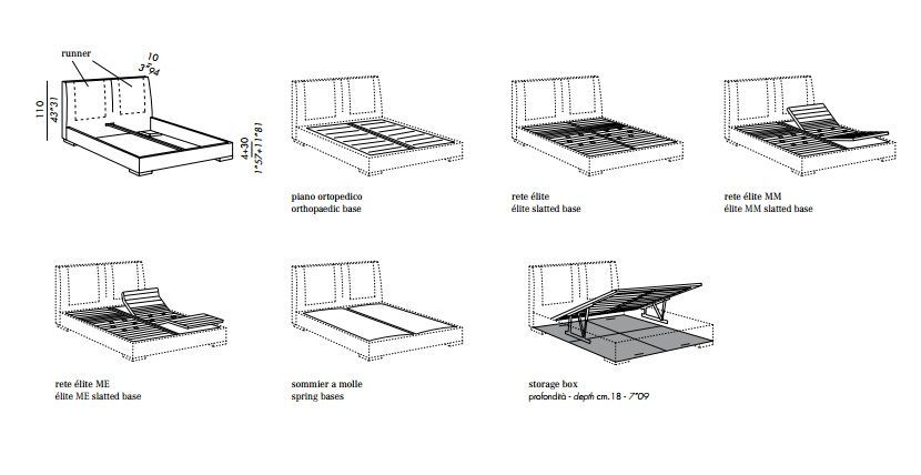 Двуспальная кровать Meridiani Andrew