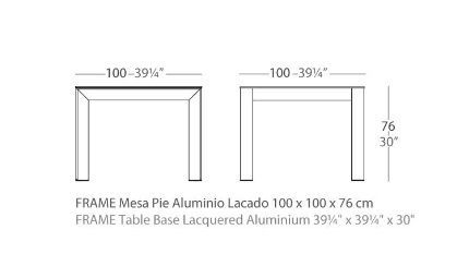 Современный стол Vondom Frame Aluminium 54117