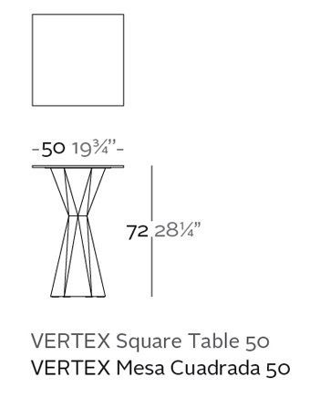 Современный стол Vondom Vertex 51017C