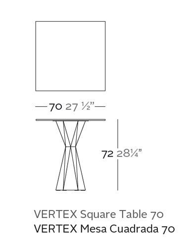 Современный стол Vondom Vertex 51009C