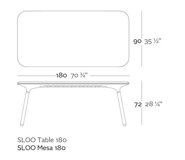 Обеденный стол Vondom Sloo 51027