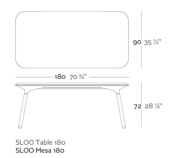 Дизайнерский стол Vondom Sloo 51029
