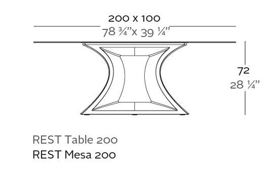 Дизайнерский стол Vondom Rest 53010