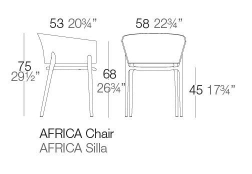 Дизайнерский стул Vondom Africa