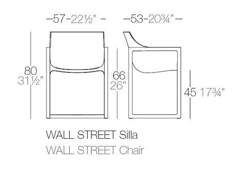 Современный стул Vondom Wall street 65006