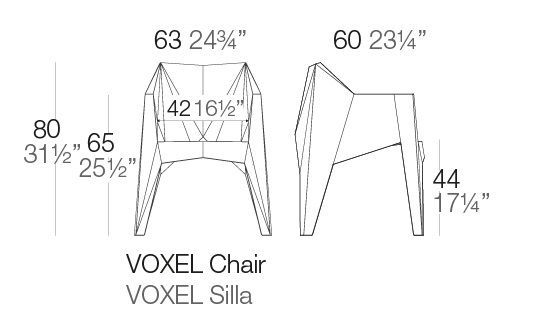 Современный стул Vondom Voxel 51031