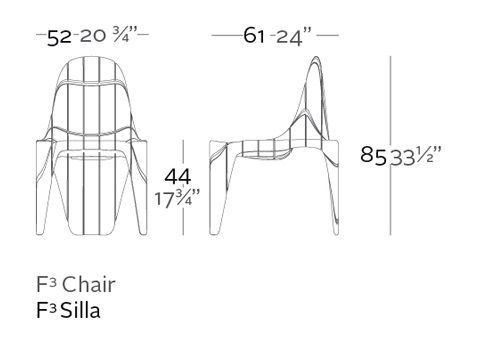 Стильный стул Vondom F3 60003