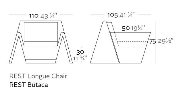 Дизайнерское кресло Vondom Rest 53001