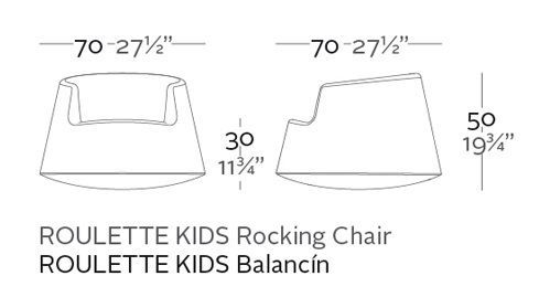 Стильное кресло Vondom Roulette Kids 61005