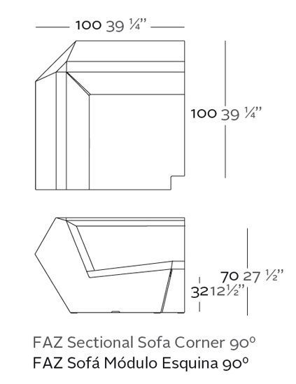 Угловой диван-модуль Vondom Faz 54005