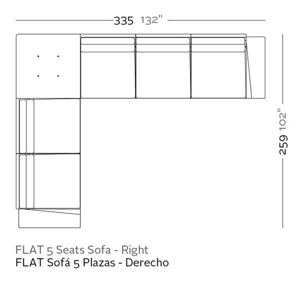 Дизайнерский диван Vondom Flat 66021