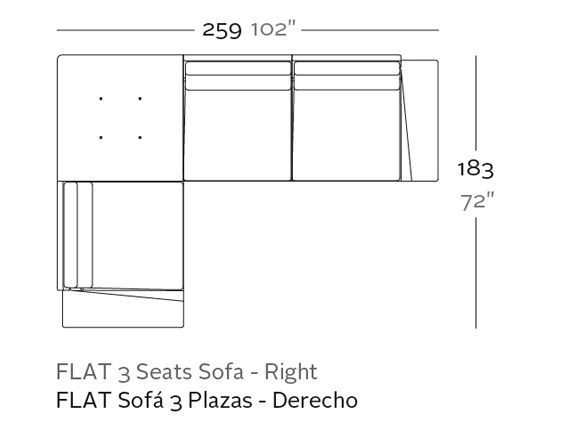 Дизайнерский диван Vondom Flat 66016