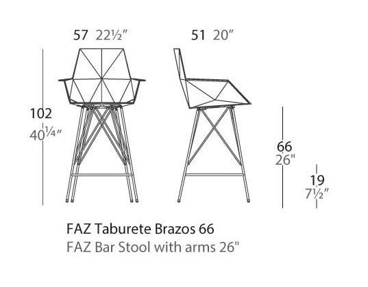 Дизайнерский стул Vondom Faz 54165