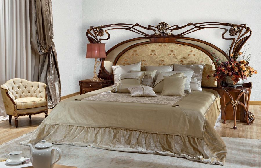 Кровать с высоким изголовьем Medea Art. 2055LL