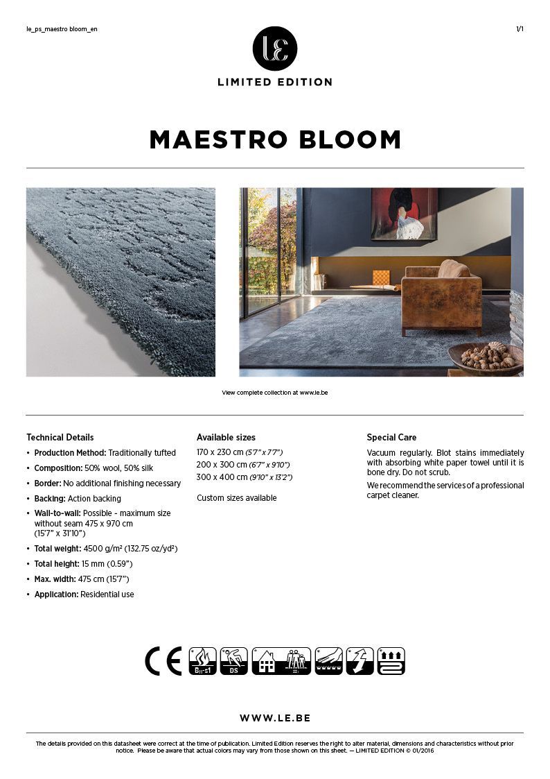 Мягкий ковер Limited Edition Maestro Bloom