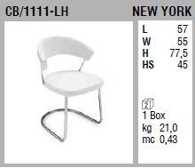 Обеденный стул Connubia New York CB/1111-LH