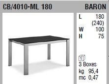 Обеденный стол Connubia Baron CB/4010-ML 180