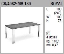 Обеденный стол Connubia Royal CB/4082-MV 180