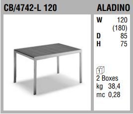 Обеденный стол Connubia Aladino CB/4742-L 120