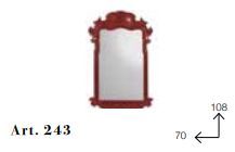 Настенное зеркало Chelini Fsrc 243, 243/G