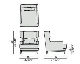 Дизайнерское кресло Porada Camille