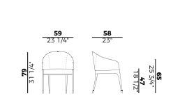 Дизайнерский стул Potocco Miura 776/PW