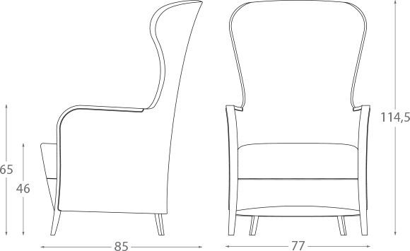 Кресло с высокой спинкой Montbel Euforia 00143