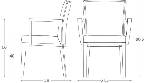 Обеденный стул Montbel Logica 00935
