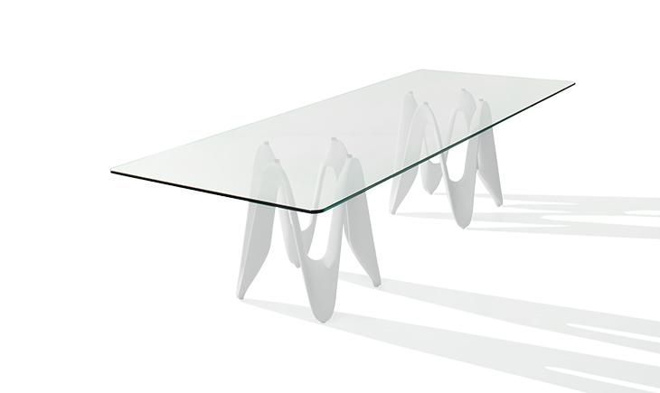 Дизайнерский стол на деревянном основании SovetItalia Lambda two bases
