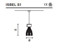 Подвесной светильник Masiero Isbel S1
