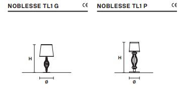 Стильная лампа Masiero Noblesse TL1P, TL1G